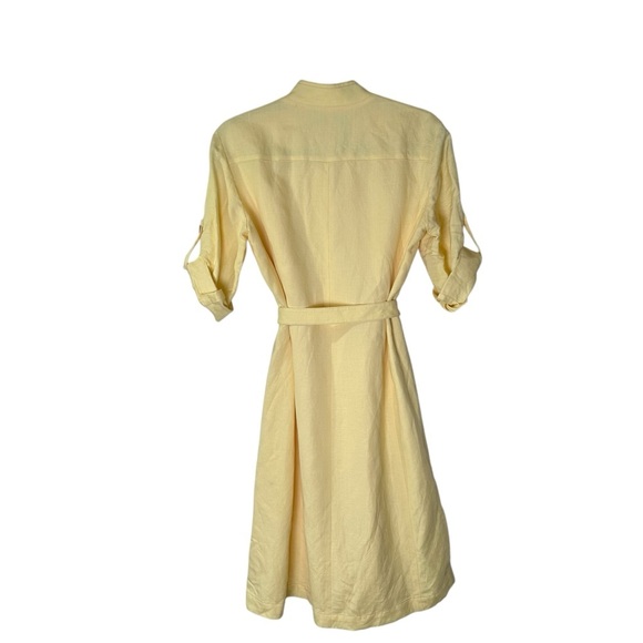 Alex Marie Size 6 Women’s Yellow Belted Shirt Dress - Picture 5 of 11